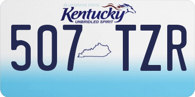 KY license plate 507TZR