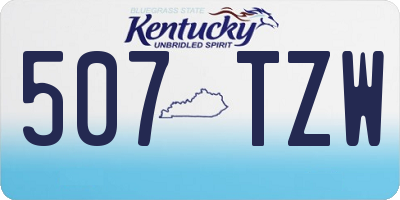 KY license plate 507TZW