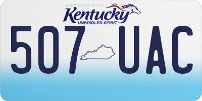 KY license plate 507UAC