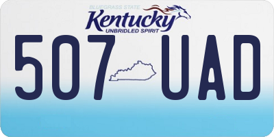 KY license plate 507UAD