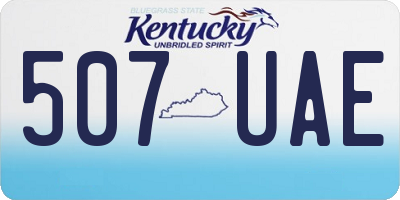 KY license plate 507UAE