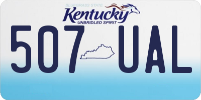 KY license plate 507UAL