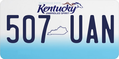 KY license plate 507UAN