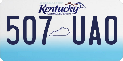 KY license plate 507UAO