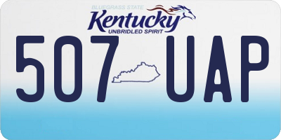 KY license plate 507UAP