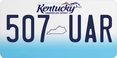 KY license plate 507UAR