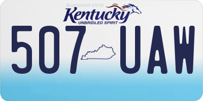 KY license plate 507UAW