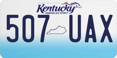 KY license plate 507UAX