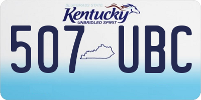 KY license plate 507UBC