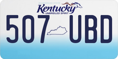 KY license plate 507UBD