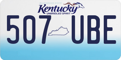 KY license plate 507UBE
