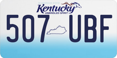 KY license plate 507UBF