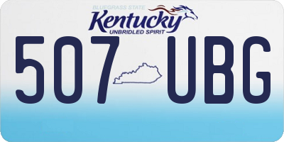 KY license plate 507UBG