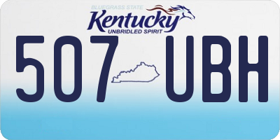 KY license plate 507UBH