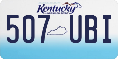 KY license plate 507UBI