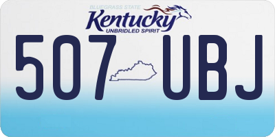 KY license plate 507UBJ