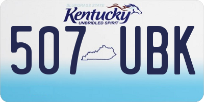 KY license plate 507UBK