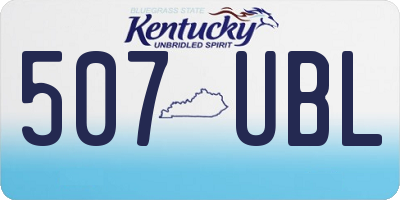 KY license plate 507UBL
