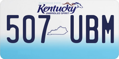KY license plate 507UBM