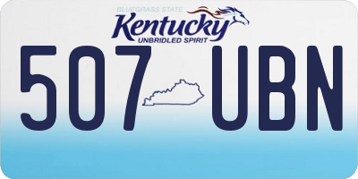 KY license plate 507UBN