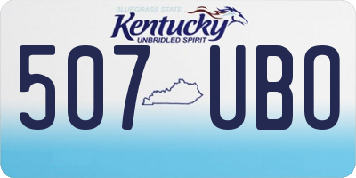 KY license plate 507UBO