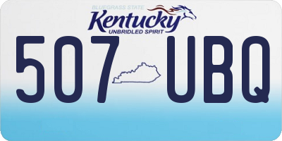 KY license plate 507UBQ