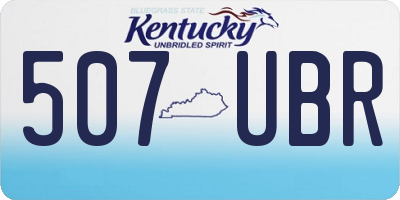 KY license plate 507UBR