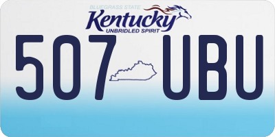 KY license plate 507UBU