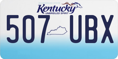 KY license plate 507UBX