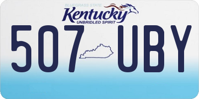 KY license plate 507UBY