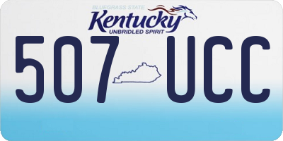 KY license plate 507UCC