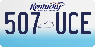 KY license plate 507UCE