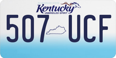 KY license plate 507UCF