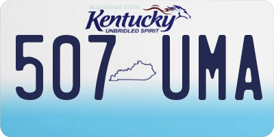 KY license plate 507UMA