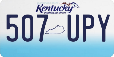 KY license plate 507UPY