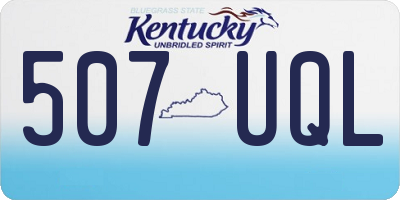 KY license plate 507UQL