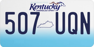 KY license plate 507UQN