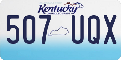 KY license plate 507UQX