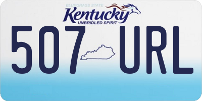 KY license plate 507URL