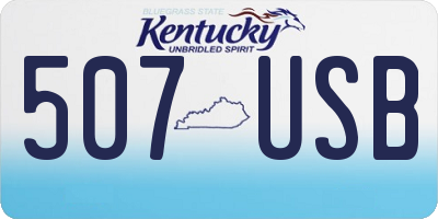 KY license plate 507USB