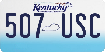 KY license plate 507USC