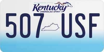 KY license plate 507USF