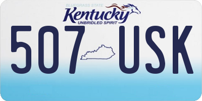 KY license plate 507USK