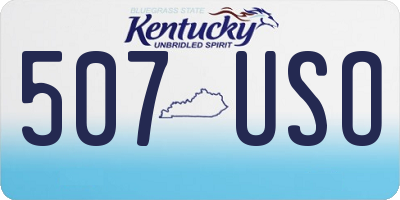 KY license plate 507USO