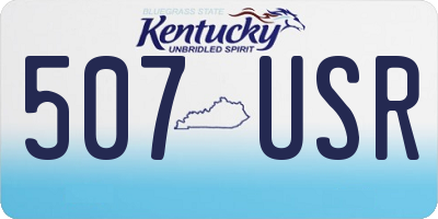 KY license plate 507USR