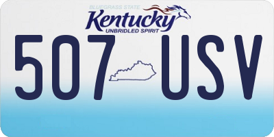 KY license plate 507USV