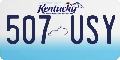 KY license plate 507USY