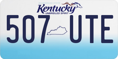 KY license plate 507UTE
