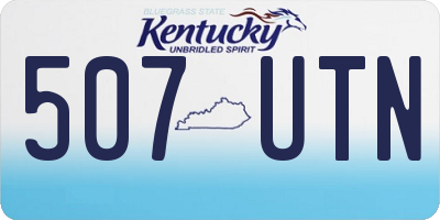 KY license plate 507UTN