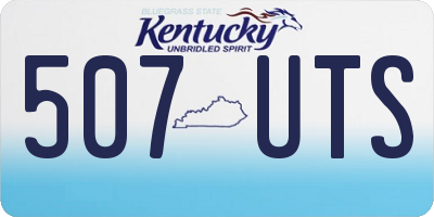 KY license plate 507UTS